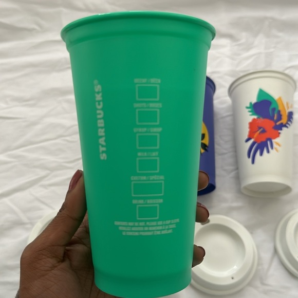 4 Reusable Starbucks Hot Cups with lids (16 fl oz each and BPA free) - Picture 2 of 6